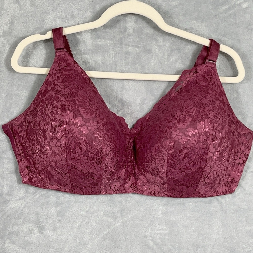 Torrid Bra Womens 42DDD Pink Purple Dream Wire Free Lightly Lined Lace 43236134